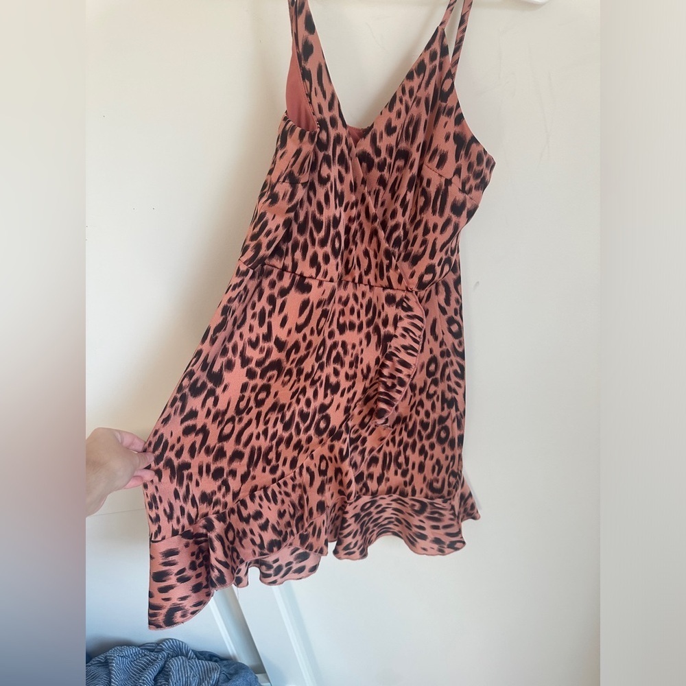 Superdown x Revolve Celeste Cami Pink Leopard Mini Dress Medium - Picture 7 of 7